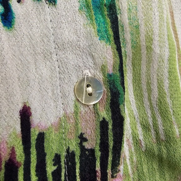 Habitat‎ Clothes Womens Shirt Small Colorful Watercolor Lightweight Coastal - Picture 4 of 12
